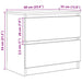 Dulap TV, alb, 60x35x54 cm, lemn prelucrat - WALTI WALTI