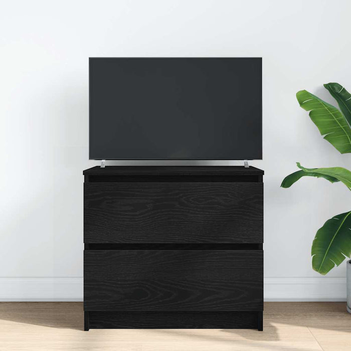 Dulap TV negru 60x35x54 cm lemn prelucrat - WALTI WALTI