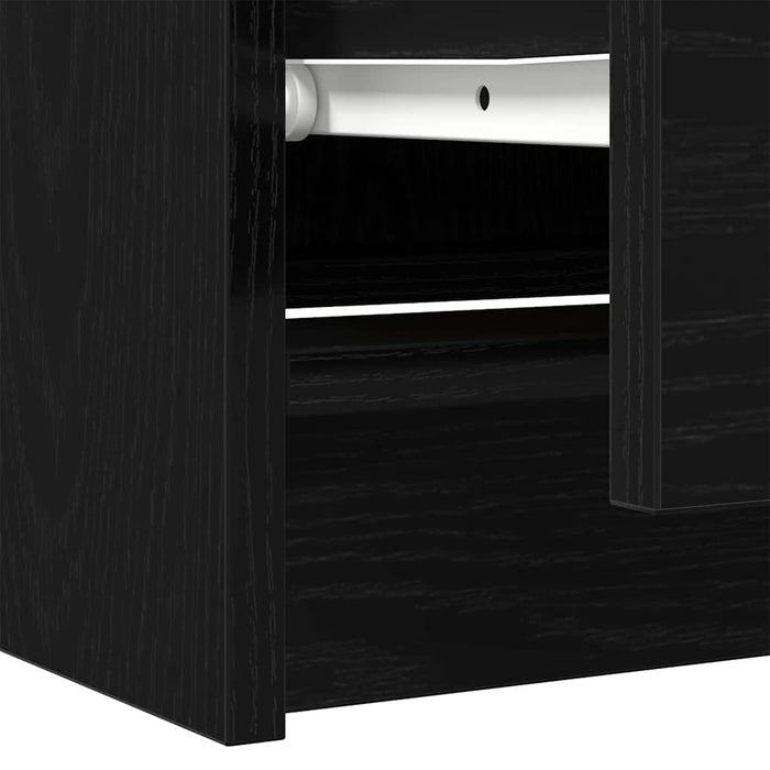 Dulap TV negru 60x35x54 cm lemn prelucrat - WALTI WALTI