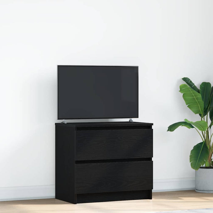 Dulap TV negru 60x35x54 cm lemn prelucrat - WALTI WALTI