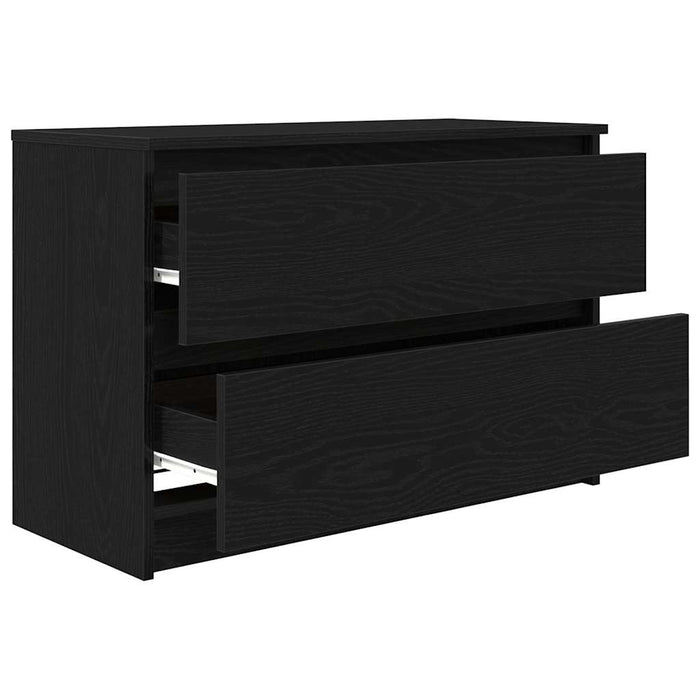 Dulap TV negru 80x35x54 cm lemn prelucrat - WALTI WALTI