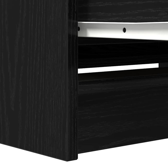 Dulap TV negru 80x35x54 cm lemn prelucrat - WALTI WALTI