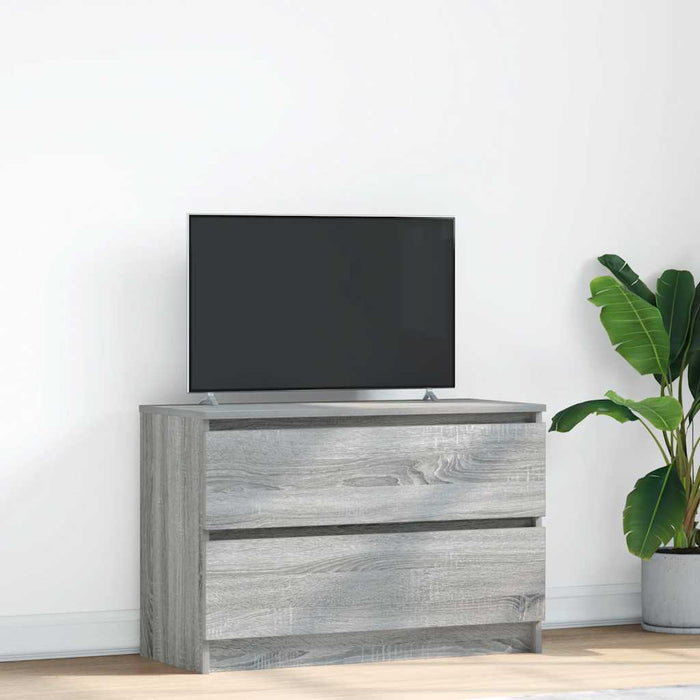 Dulap TV Gri Sonoma 80x35x54 cm lemn prelucrat - WALTI WALTI