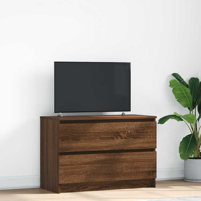 Dulap TV Stejar maro 80x35x54 cm Lemn prelucrat - WALTI WALTI
