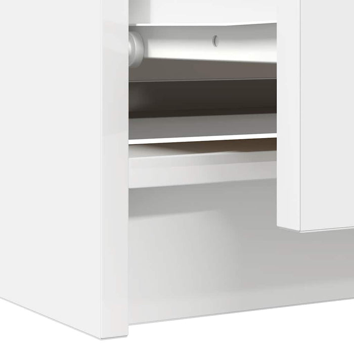 Dulap TV alb 100x35x54 cm lemn prelucrat - WALTI WALTI