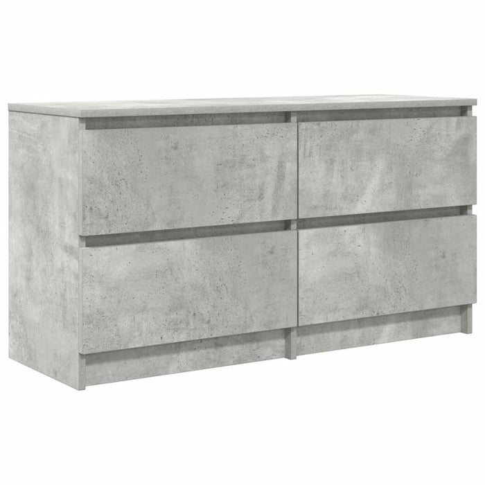 Comodă TV, gri beton, 100x35x54 cm, lemn prelucrat - WALTI WALTI