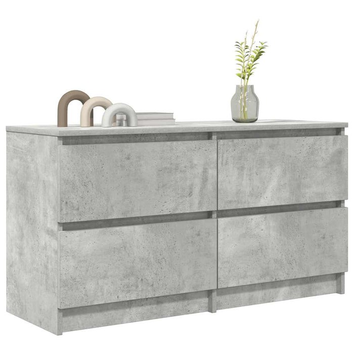 Comodă TV, gri beton, 100x35x54 cm, lemn prelucrat - WALTI WALTI