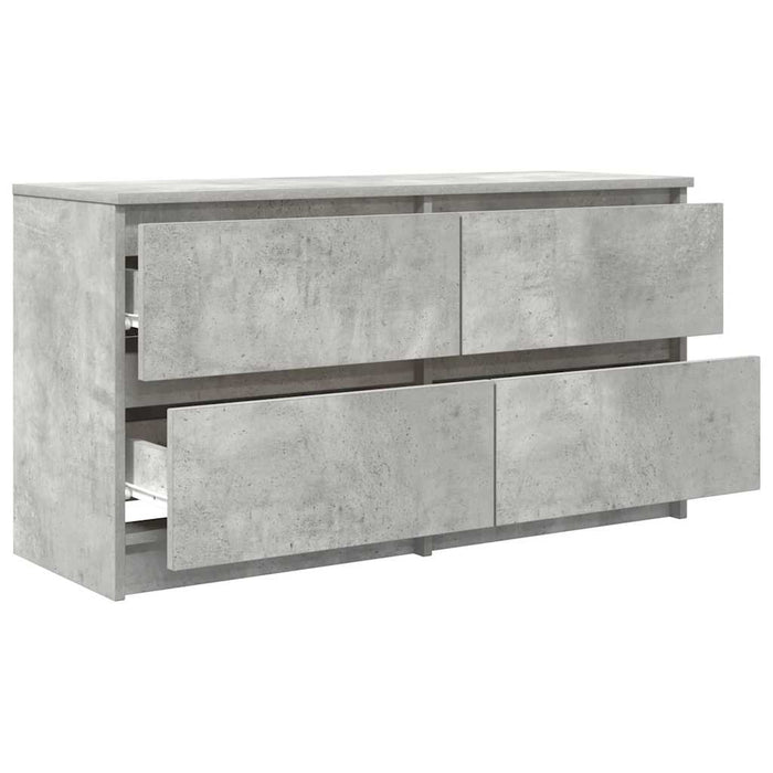 Comodă TV, gri beton, 100x35x54 cm, lemn prelucrat - WALTI WALTI