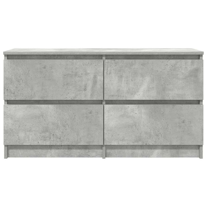 Comodă TV, gri beton, 100x35x54 cm, lemn prelucrat - WALTI WALTI