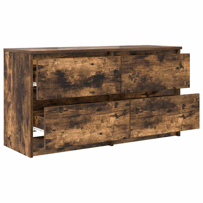 Comodă TV, stejar fumuriu, 100x35x54 cm, lemn compozit - WALTI WALTI