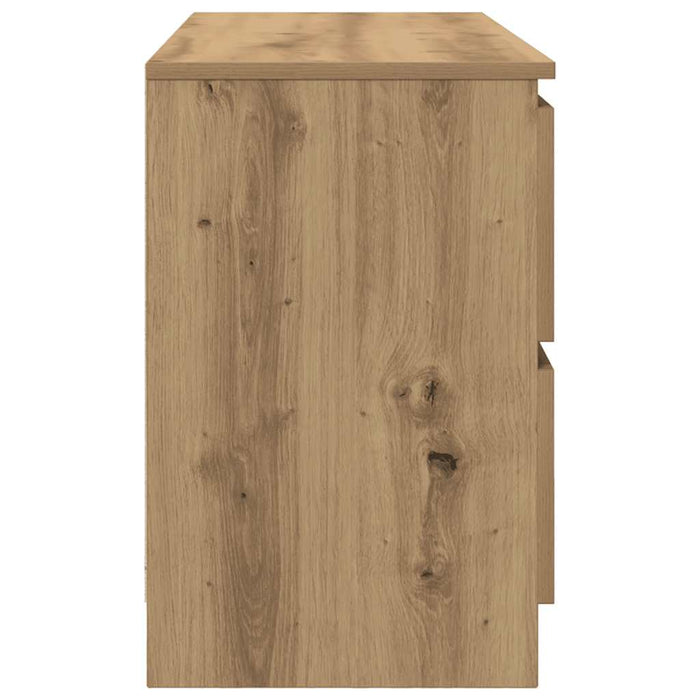 Comodă TV, stejar artizanal, 100x35x54 cm, lemn prelucrat - WALTI WALTI