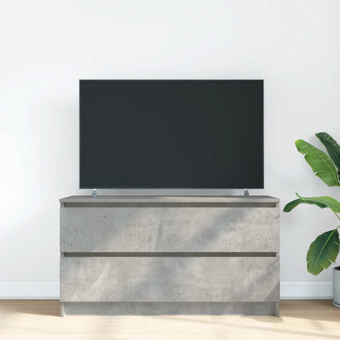 Comodă TV, gri beton, 100x35x54 cm, lemn prelucrat WALTI