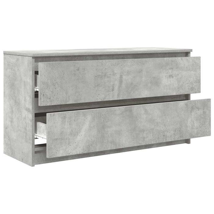 Comodă TV, gri beton, 100x35x54 cm, lemn prelucrat WALTI