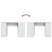 Birou alb 120x42x76 cm lemn prelucrat - WALTI WALTI