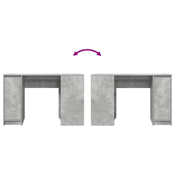 Birou Beton Gri 120x42x76 cm Lemn prelucrat - WALTI WALTI