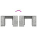 Birou Beton Gri 120x42x76 cm Lemn prelucrat - WALTI WALTI