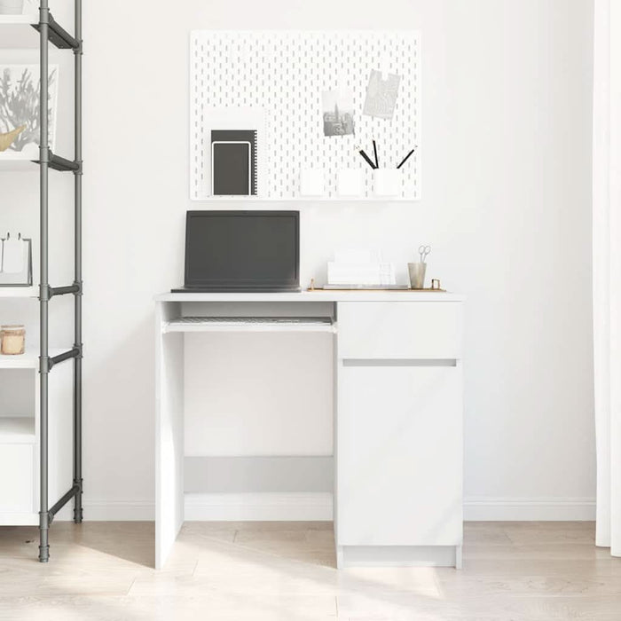Birou alb 86x49x76 cm lemn prelucrat - WALTI WALTI