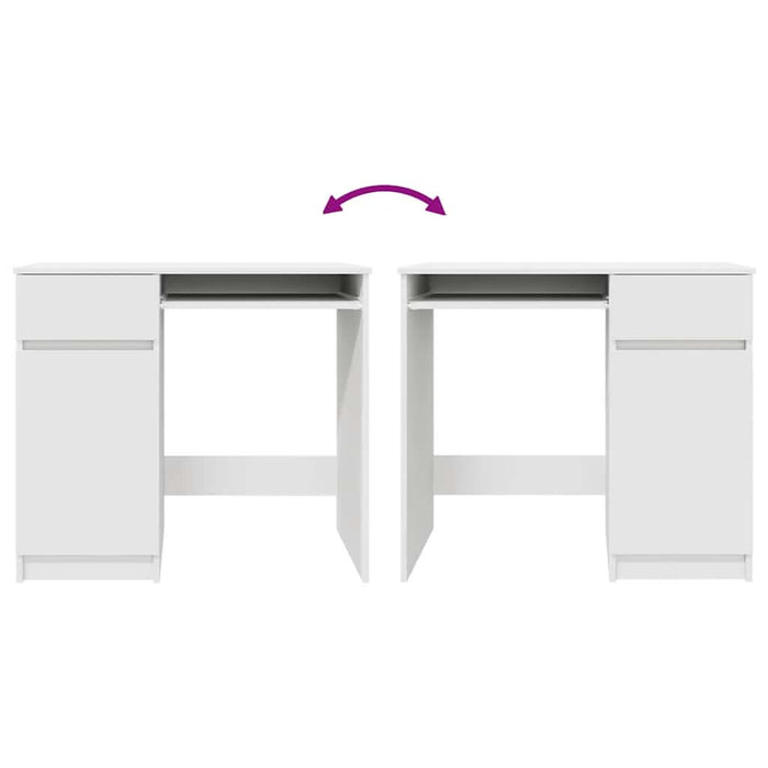 Birou alb 86x49x76 cm lemn prelucrat - WALTI WALTI
