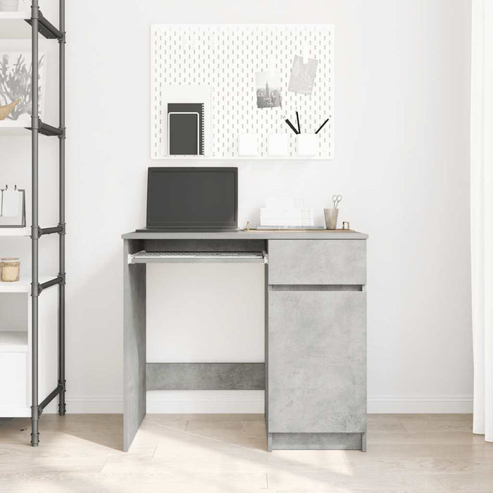 Birou Beton Gri 86x49x76 cm Lemn prelucrat - WALTI WALTI