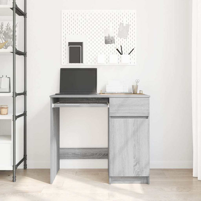 Birou Gri Sonoma 86x49x76 cm lemn prelucrat - WALTI WALTI