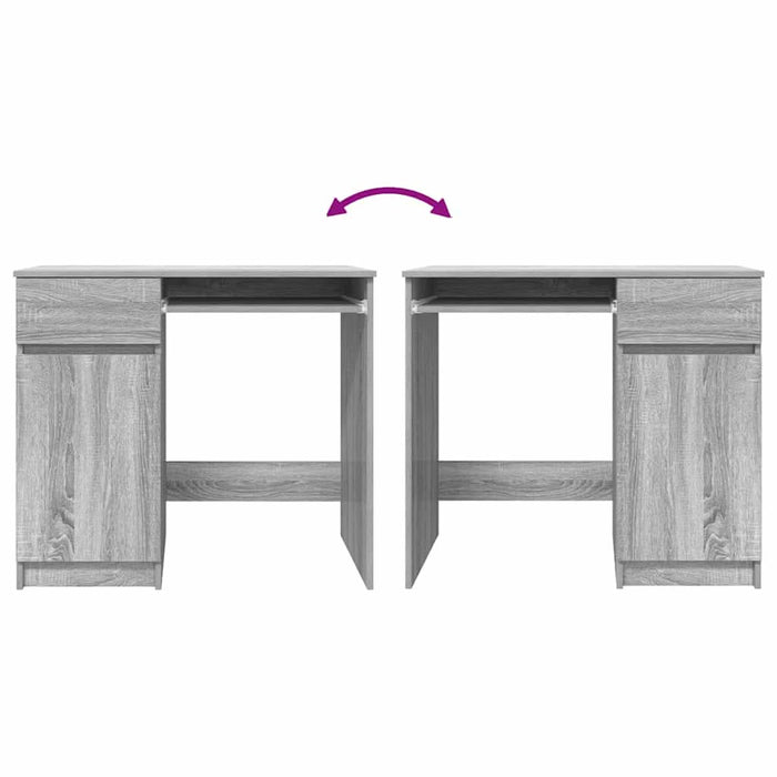 Birou Gri Sonoma 86x49x76 cm lemn prelucrat - WALTI WALTI