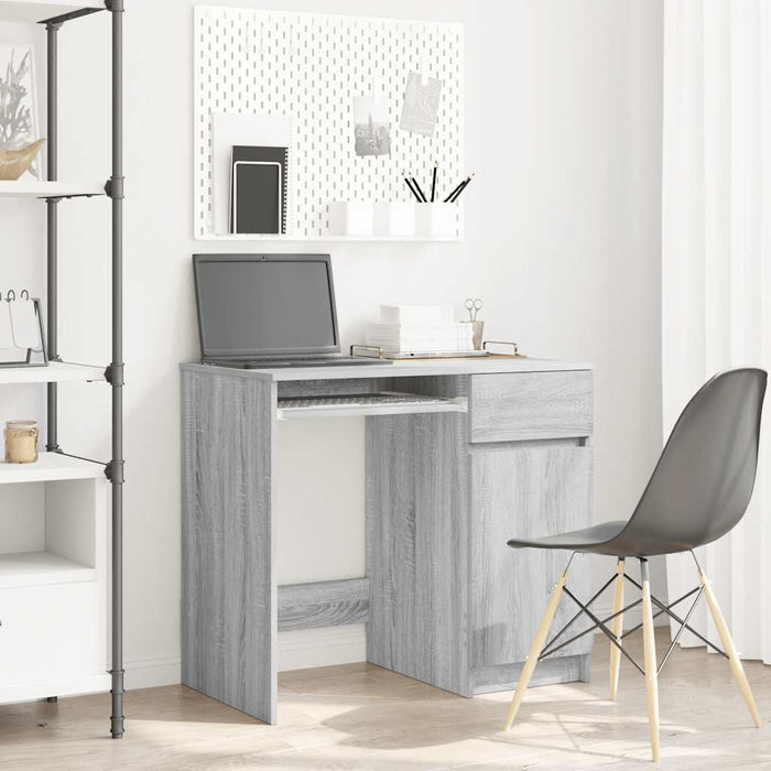 Birou Gri Sonoma 86x49x76 cm lemn prelucrat - WALTI WALTI