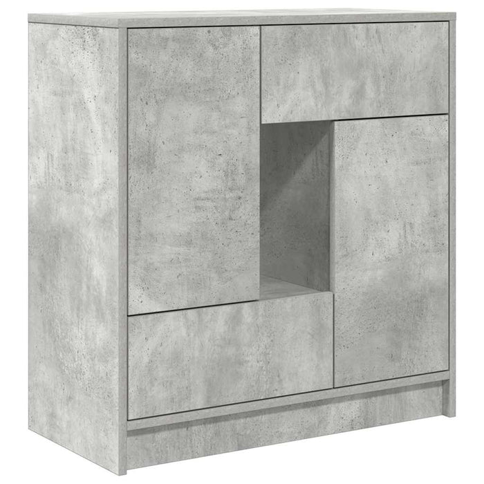 Bufetă cu sertare și uși Gri beton 70,5x34x74,5 cm - WALTI WALTI