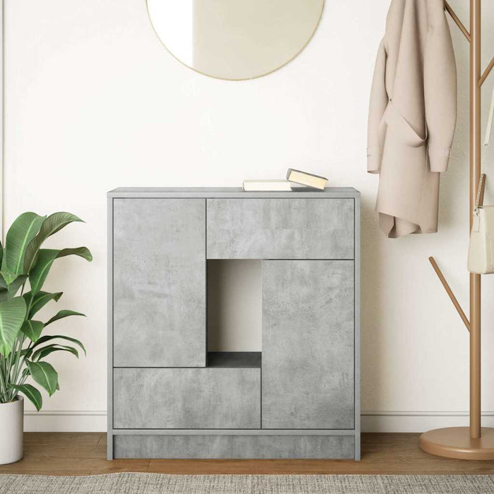 Bufetă cu sertare și uși Gri beton 70,5x34x74,5 cm - WALTI WALTI
