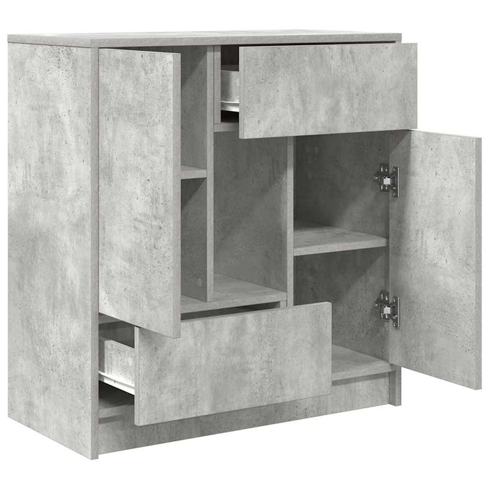 Bufetă cu sertare și uși Gri beton 70,5x34x74,5 cm - WALTI WALTI