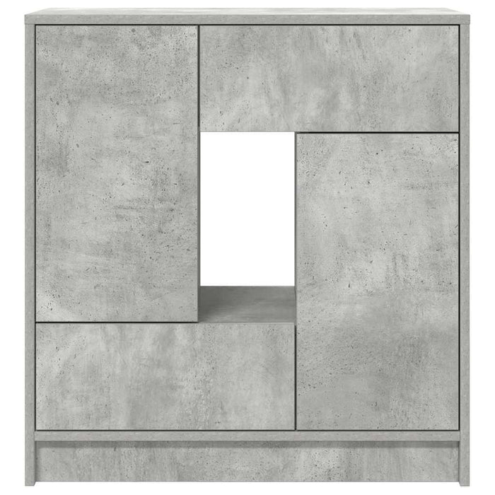 Bufetă cu sertare și uși Gri beton 70,5x34x74,5 cm - WALTI WALTI