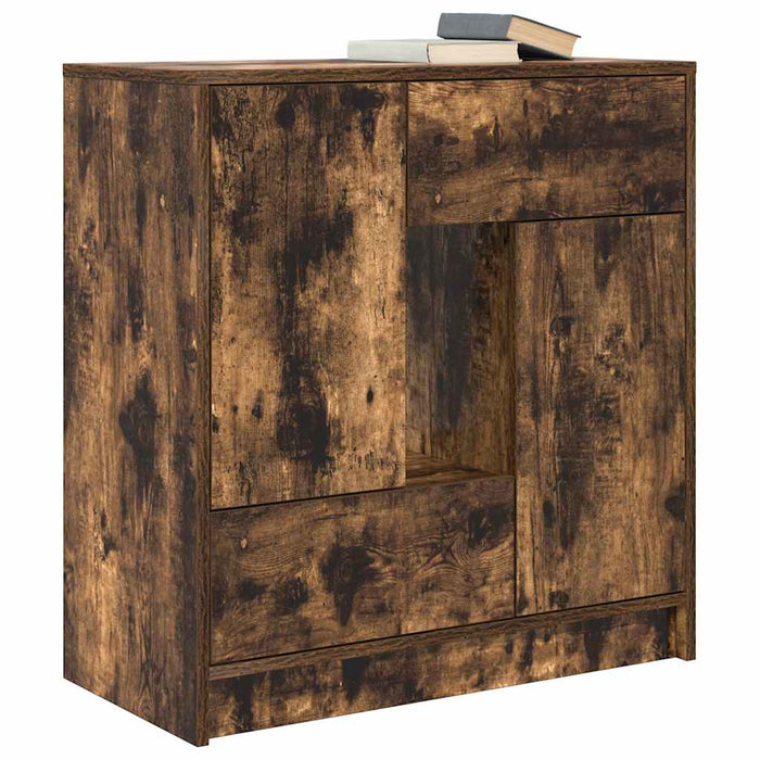 Bufetă cu sertare și uși Stejar afumat 70,5x34x74,5 cm - WALTI WALTI