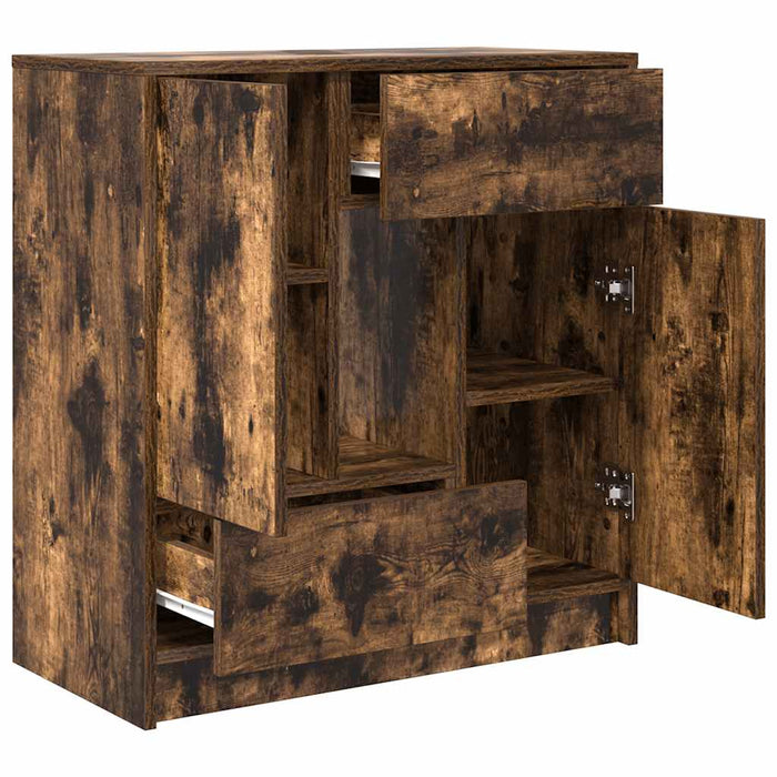 Bufetă cu sertare și uși Stejar afumat 70,5x34x74,5 cm - WALTI WALTI