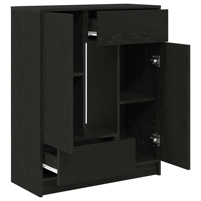 Bufetă cu sertare și uși Stejar negru 73x31x90 cm - WALTI WALTI