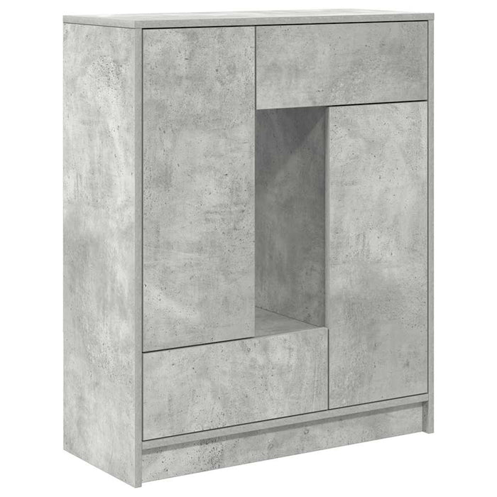 Bufetă cu sertare și uși Gri beton 73x31x90 cm - WALTI WALTI