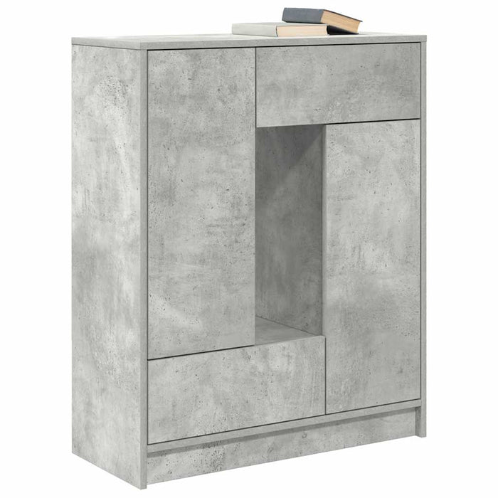 Bufetă cu sertare și uși Gri beton 73x31x90 cm - WALTI WALTI