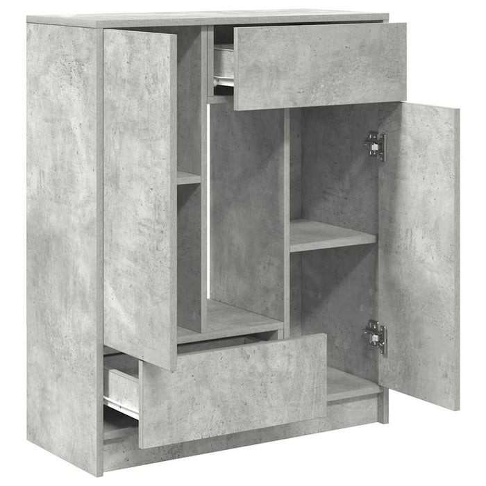 Bufetă cu sertare și uși Gri beton 73x31x90 cm - WALTI WALTI
