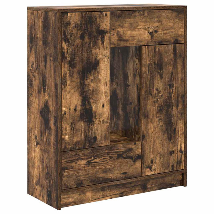 Bufetă cu sertare și uși Stejar afumat 73x31x90 cm - WALTI WALTI