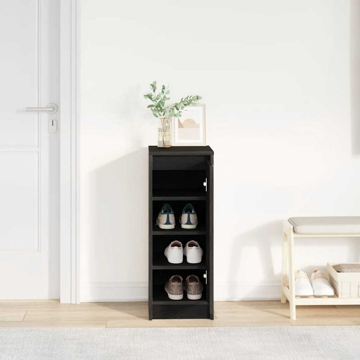 Dulap Pantofi Stejar Negru 29,5x34x76 cm Lemn prelucrat - WALTI WALTI