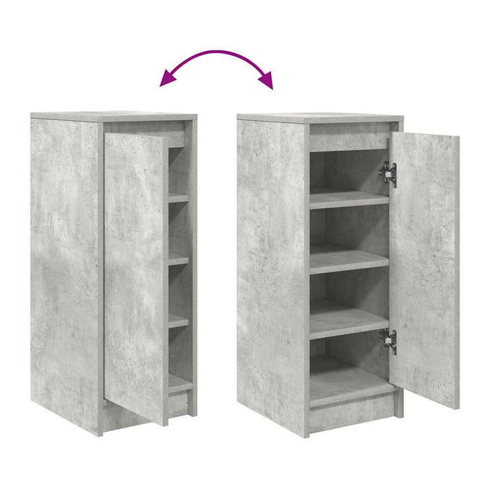 Dulap Pantofi Beton Gri 29,5x34x76 cm Lemn de prelucrat - WALTI WALTI