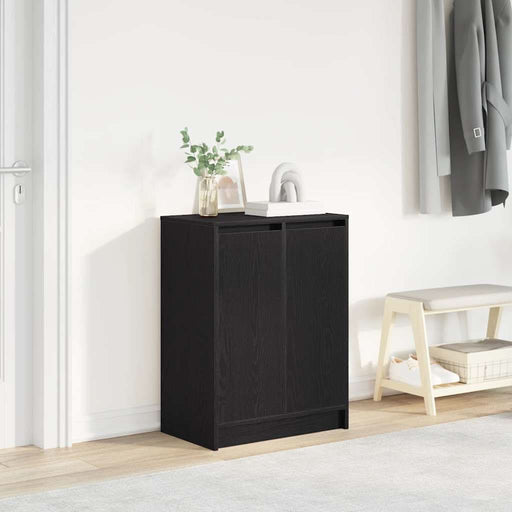 Dulap Pantofi Stejar Negru 57x34x76 cm Lemn prelucrat - WALTI WALTI