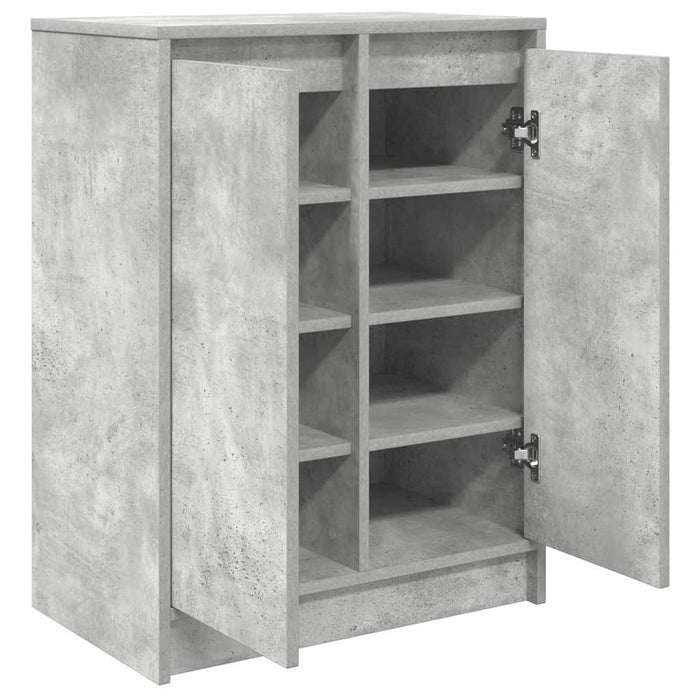 Dulap Pantofi Beton Gri 57x34x76 cm Lemn de prelucrat - WALTI WALTI