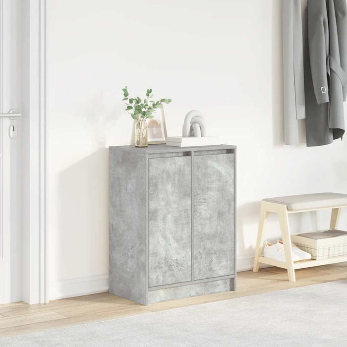 Dulap Pantofi Beton Gri 57x34x76 cm Lemn de prelucrat - WALTI WALTI