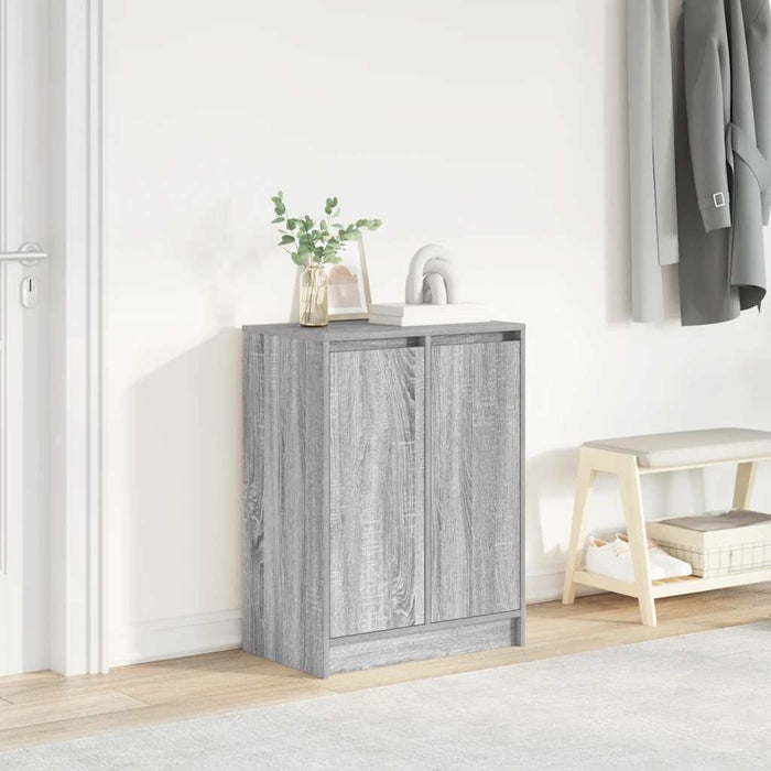Dulap de pantofi gri Sonoma 57x34x76 cm lemn prelucrat - WALTI WALTI
