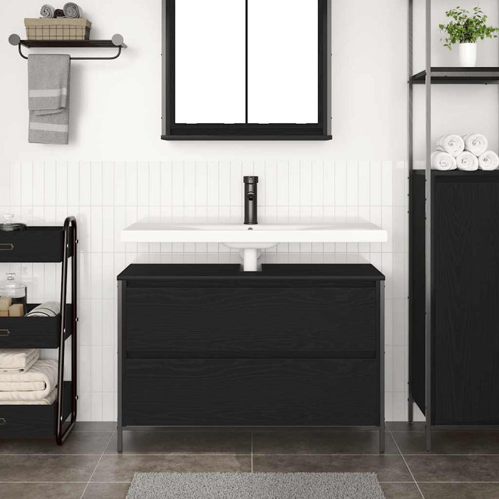 Dulap pentru baie cu sertare Stejar negru 90x34,5x60 cm - WALTI WALTI