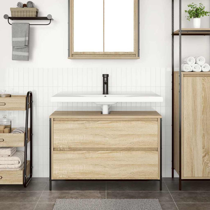 Dulap pentru baie cu sertare Stejar Sonoma 90x34,5x60 cm - WALTI WALTI
