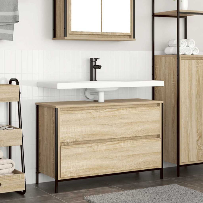 Dulap pentru baie cu sertare Stejar Sonoma 90x34,5x60 cm - WALTI WALTI