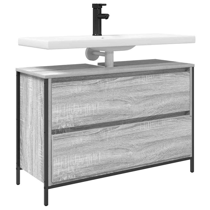 Dulap pentru baie cu sertare Gri Sonoma 90x34,5x60 cm - WALTI WALTI