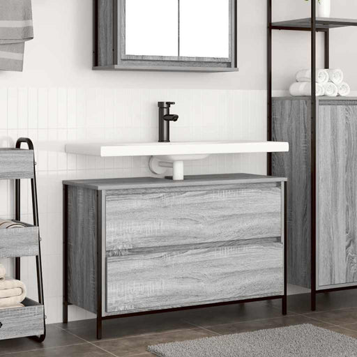 Dulap pentru baie cu sertare Gri Sonoma 90x34,5x60 cm - WALTI WALTI