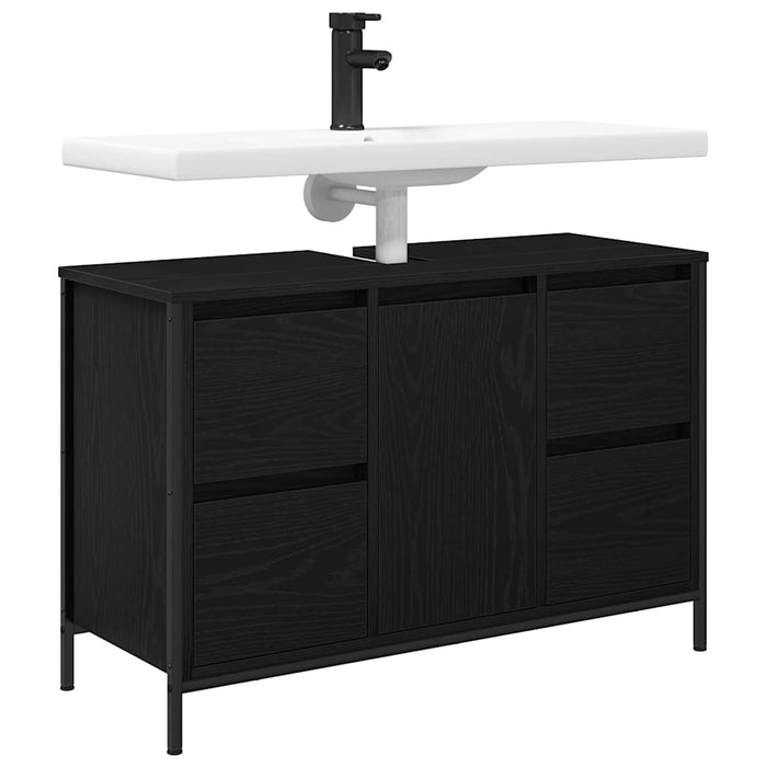 Dulap pentru chiuvetă cu sertare Stejar negru 90x34,5x60 cm - WALTI WALTI