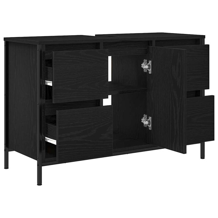 Dulap pentru chiuvetă cu sertare Stejar negru 90x34,5x60 cm - WALTI WALTI